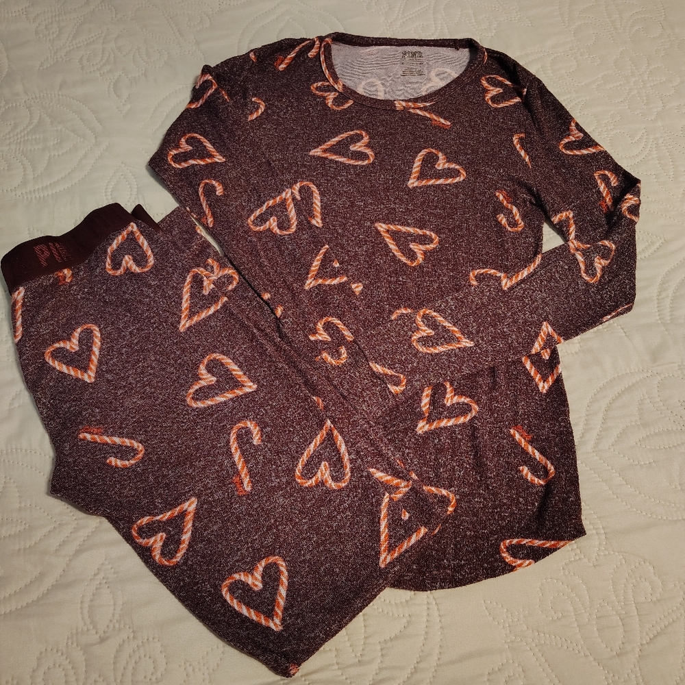 Heart Patterned Pajama Set
